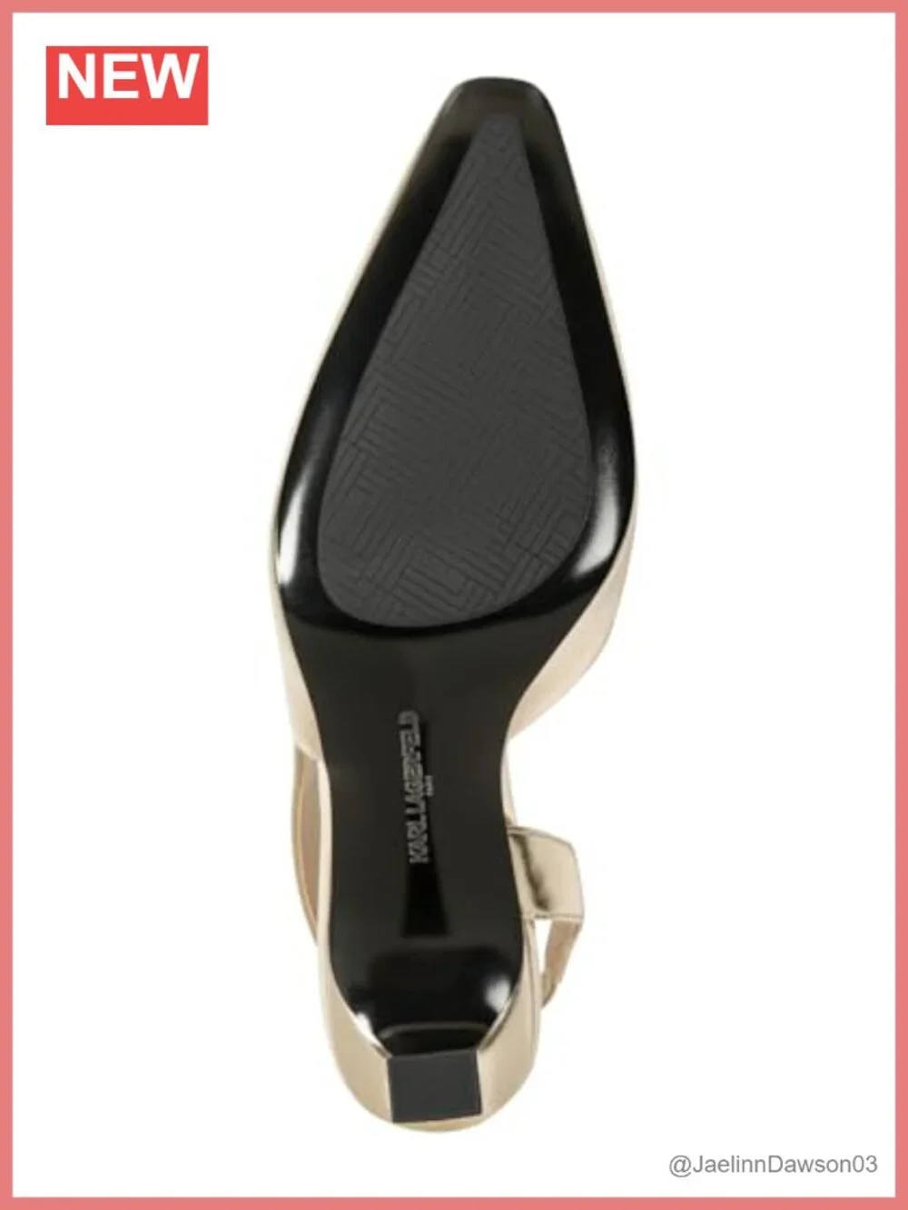 Karl Lagerfeld Sheenz Pointed Toe Slingback Heels - Block Heel Pumps